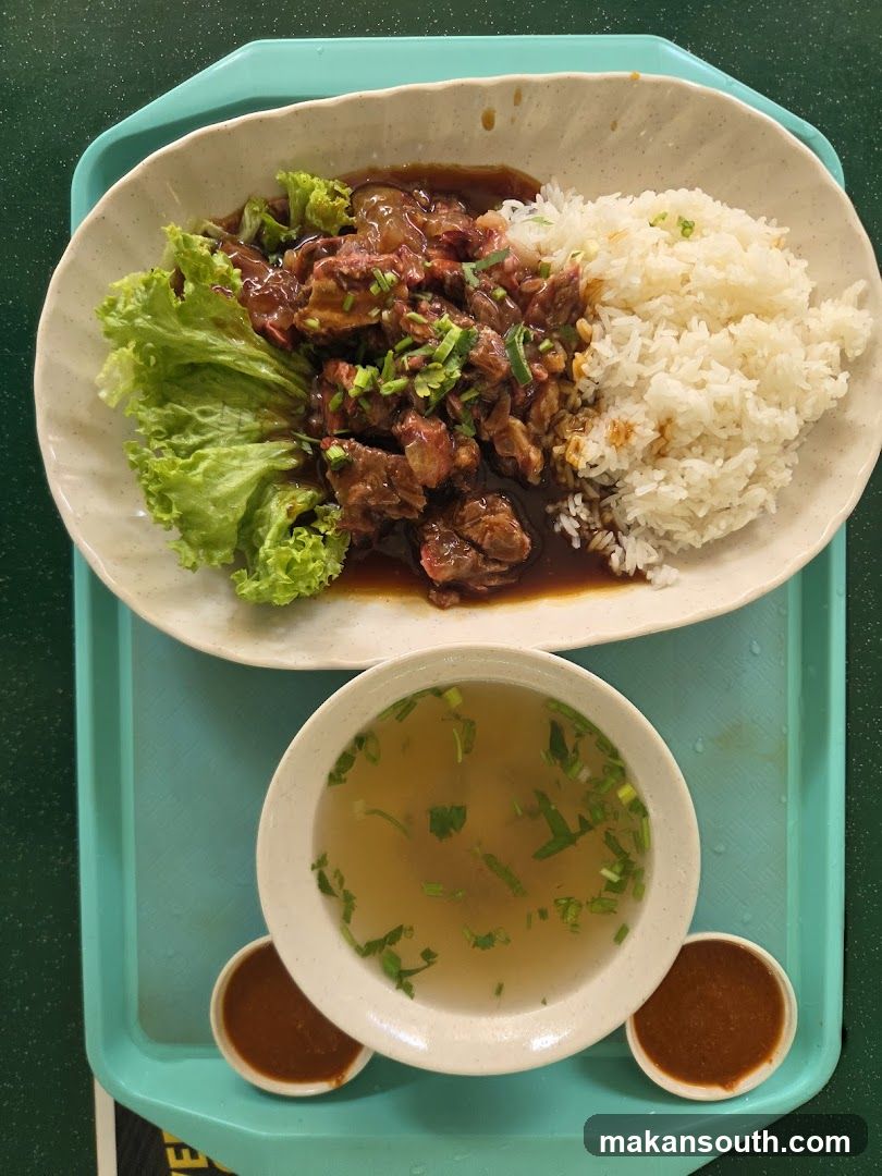 Noodle Dish with Rice and Soup
