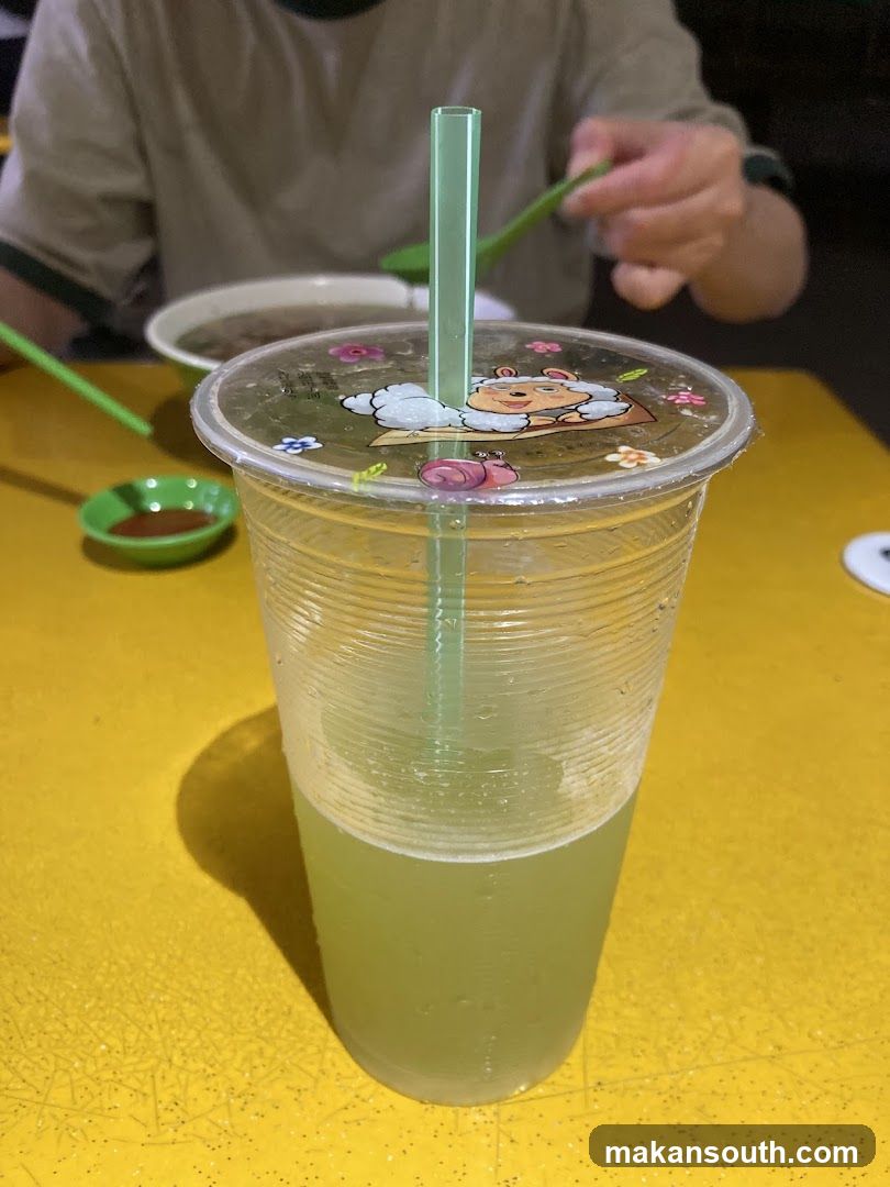 Lemonade with cartoon lid