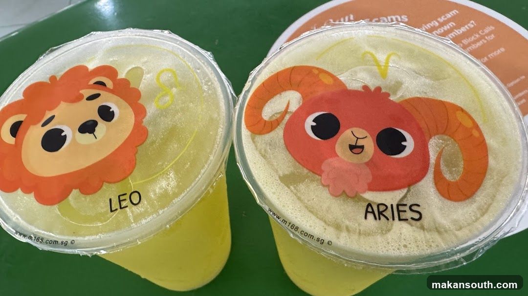 Zodiac-themed bubble tea cups