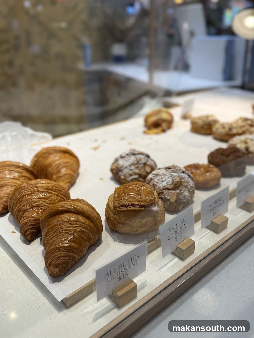 Pastries in a Display Case