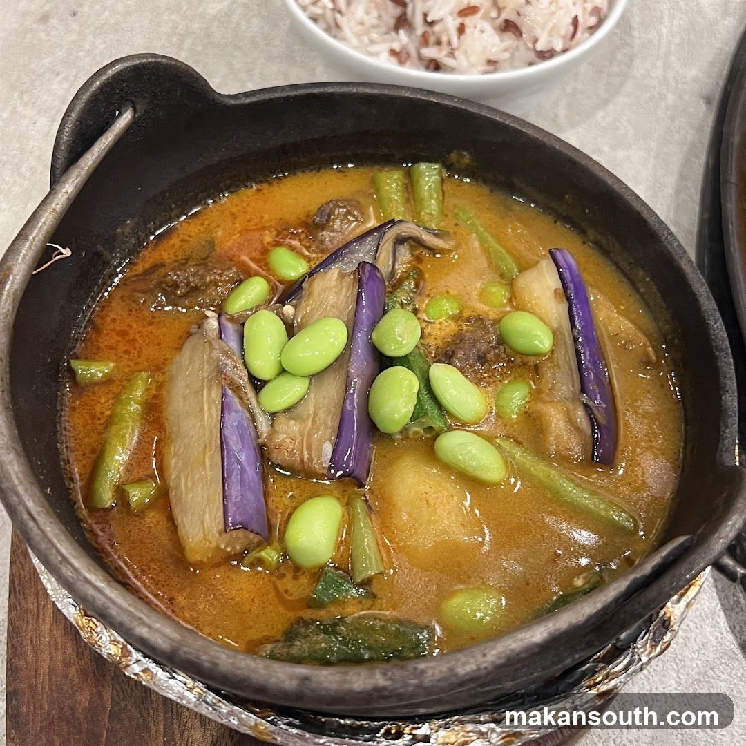 Curry Dish with Vegetables and Edamame