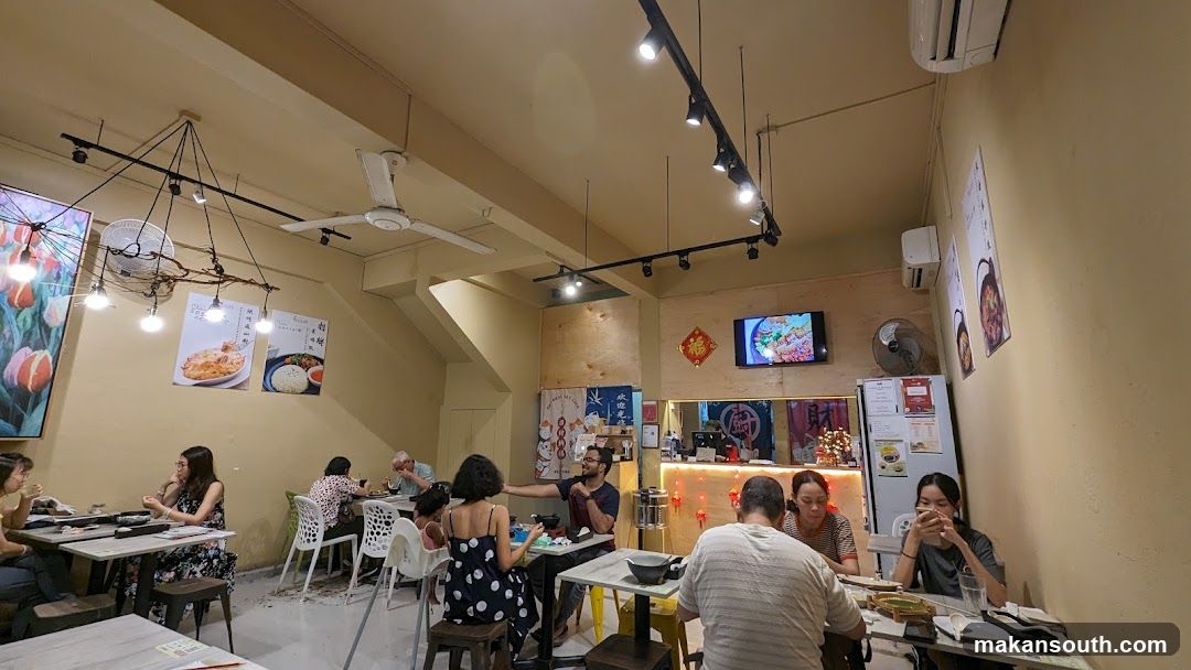 Restaurant Interior with Diners