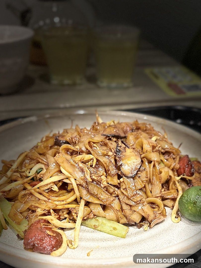 Plate of Stir-fried Noodles with Sides