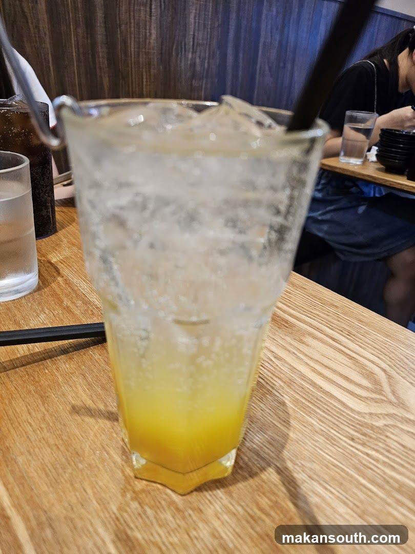 Iced Yellow Drink in Glass