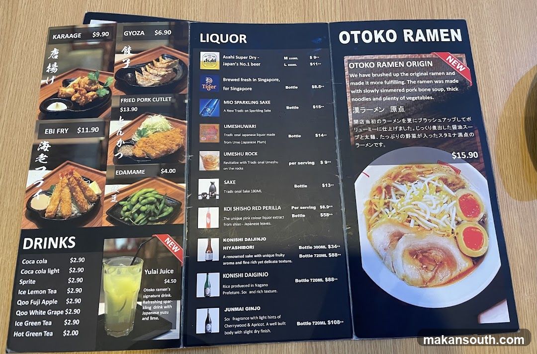 Ramen Restaurant Menu