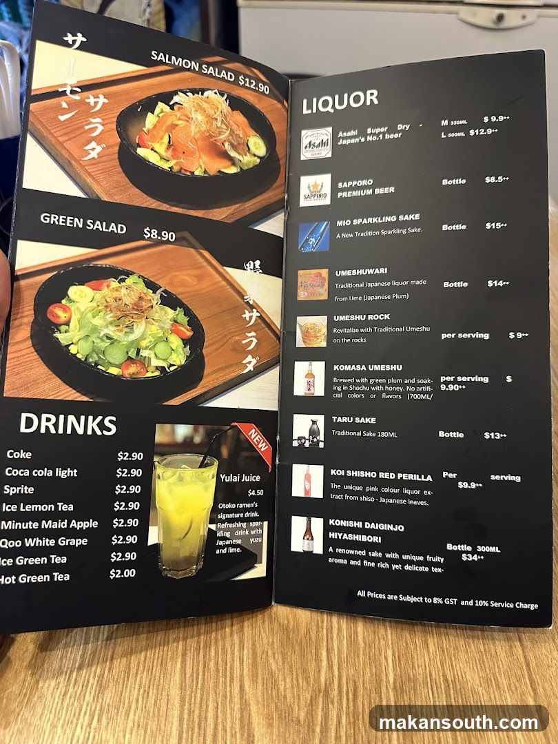 Salmon Salad Menu