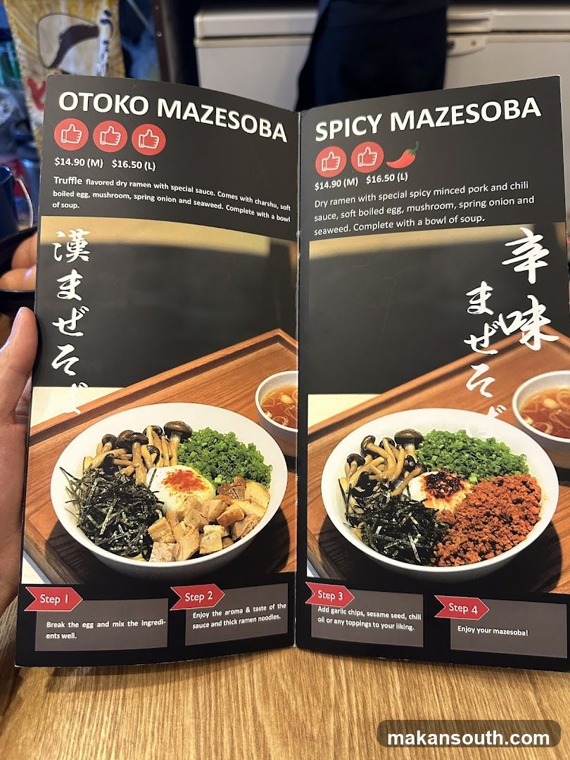 Ramen Menu Display