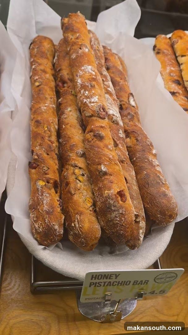 Honey Pistachio Bar Bread Display