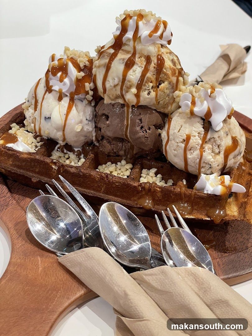 Waffle with Ice Cream