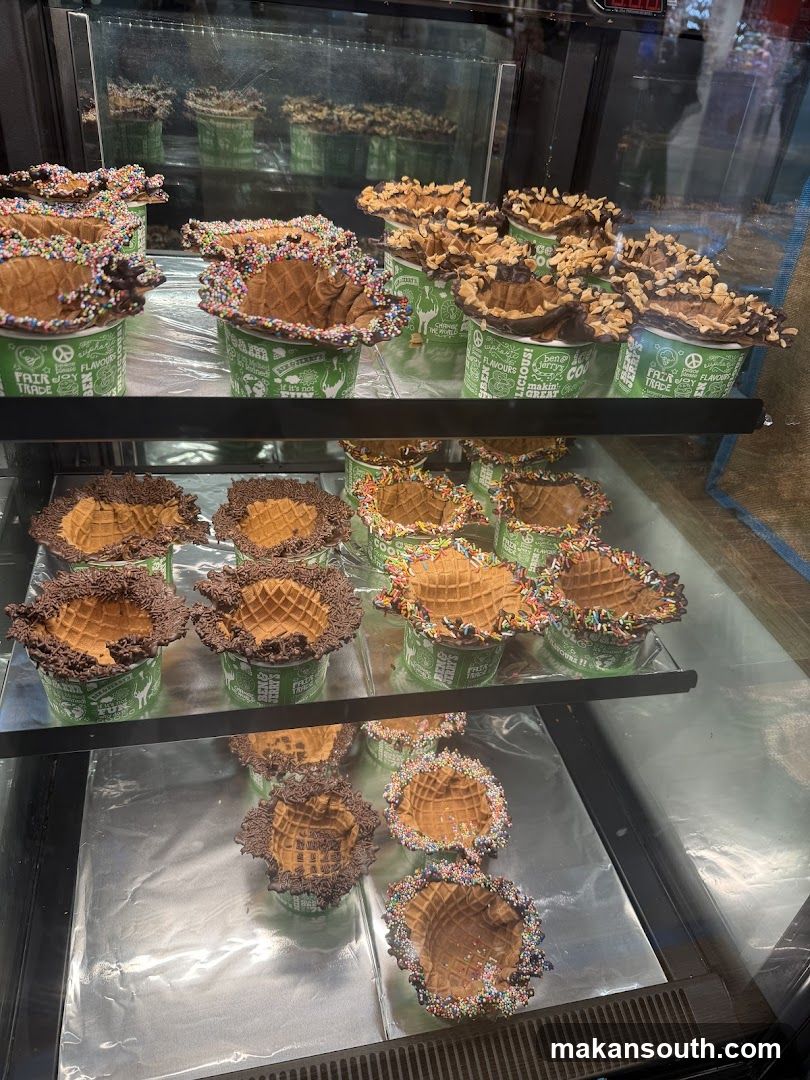 Ice Cream Waffle Cups Display