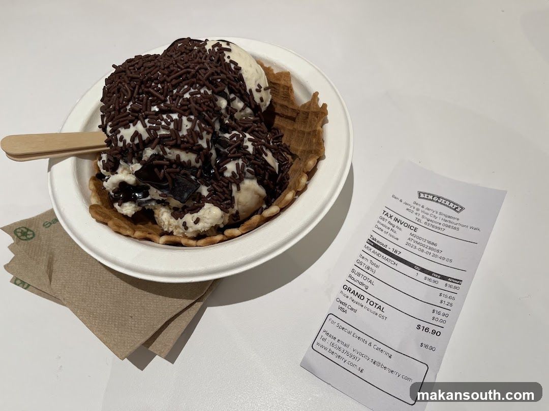 Ice Cream Bowl with Receipt