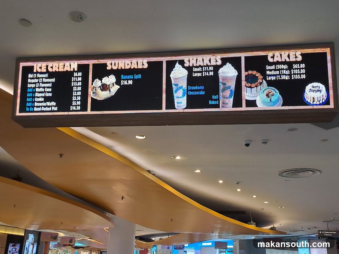 Ice Cream Menu Board