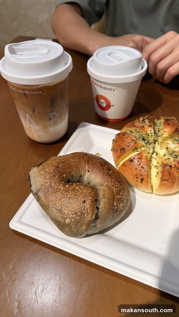 Bakery and Coffee Items on Table