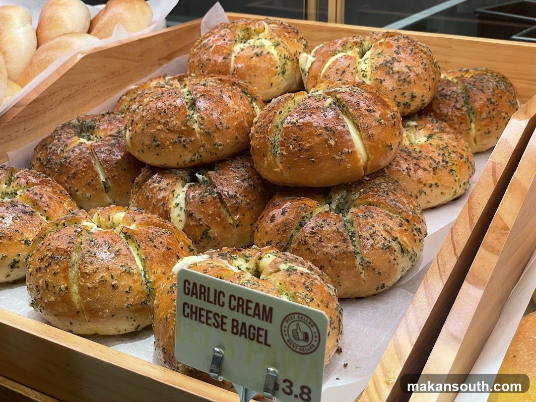 Garlic Cream Cheese Bagel Display