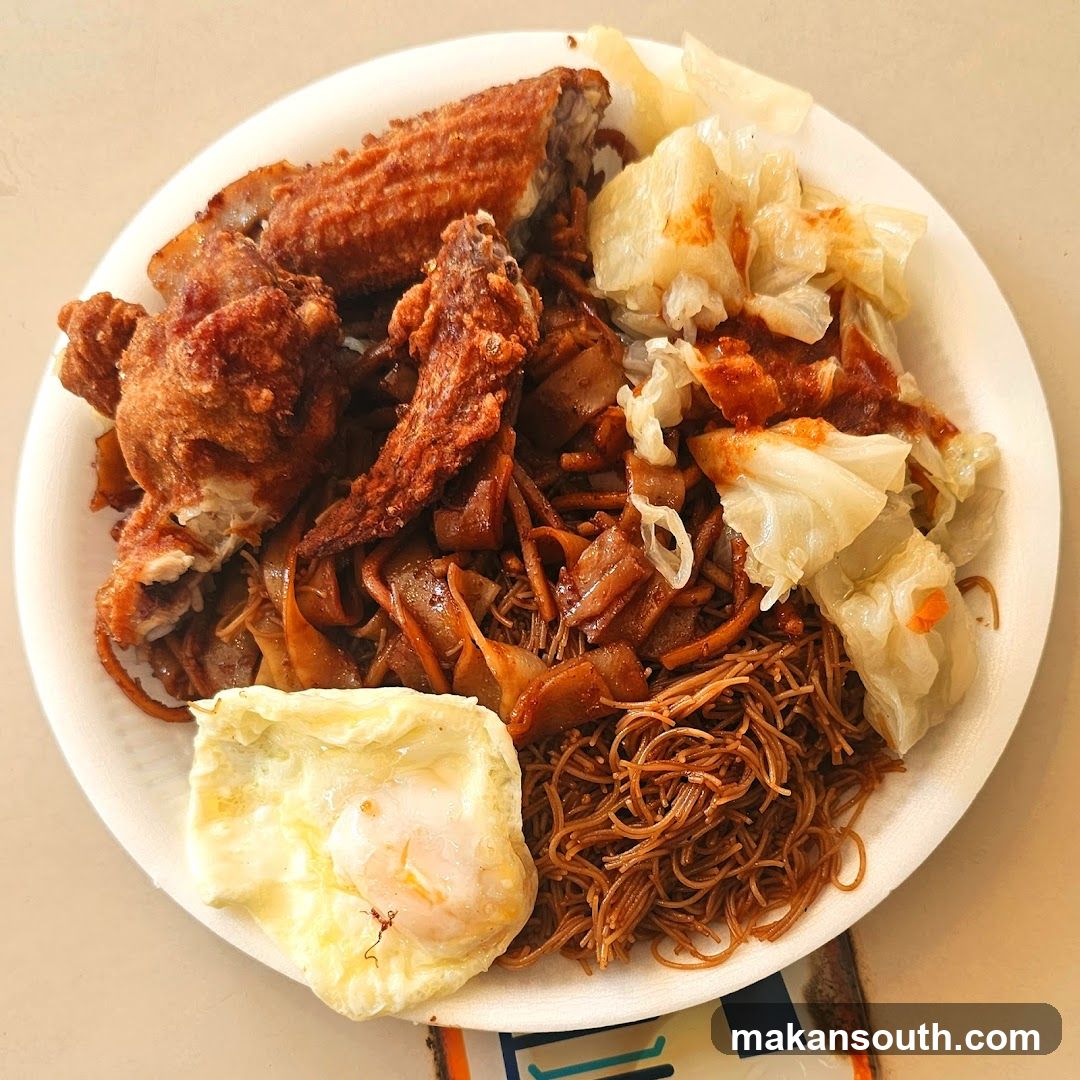 Fried Chicken and Noodle Dish