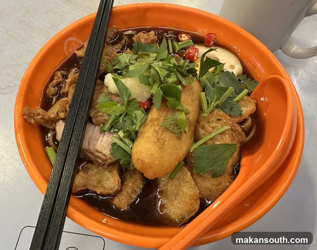 Noodle Bowl with Fries and Greens