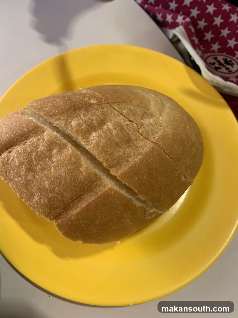 Bread on Yellow Plate