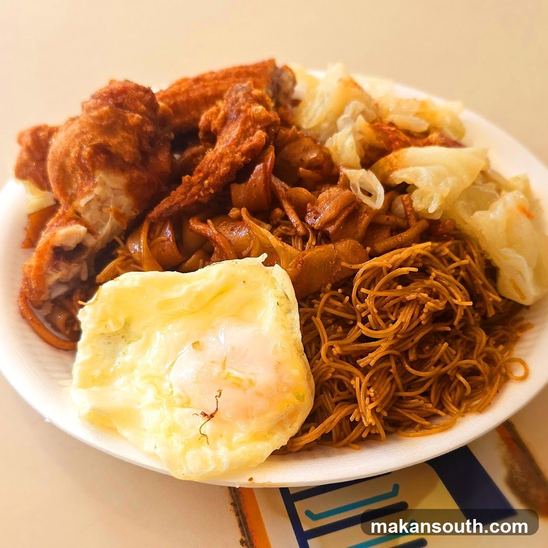 Fried Chicken and Noodles Plate