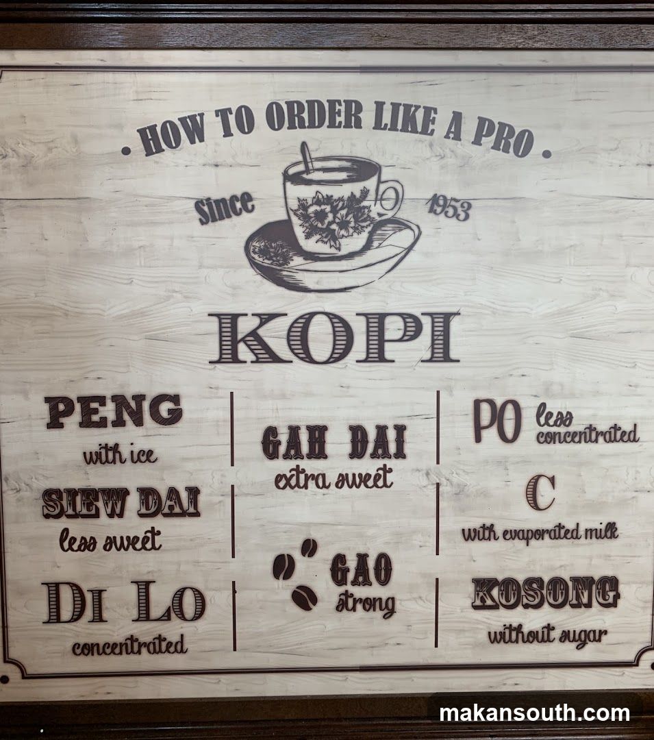 Kopi Order Guide Sign