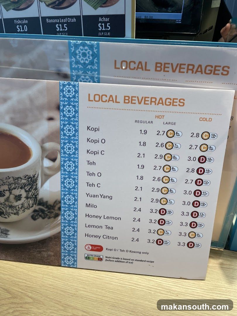 Local Beverages Menu Board