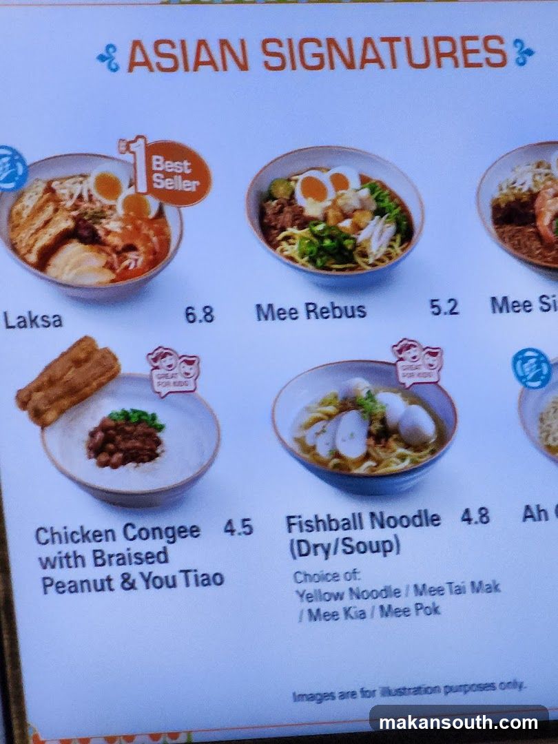 Asian Signatures Menu Board