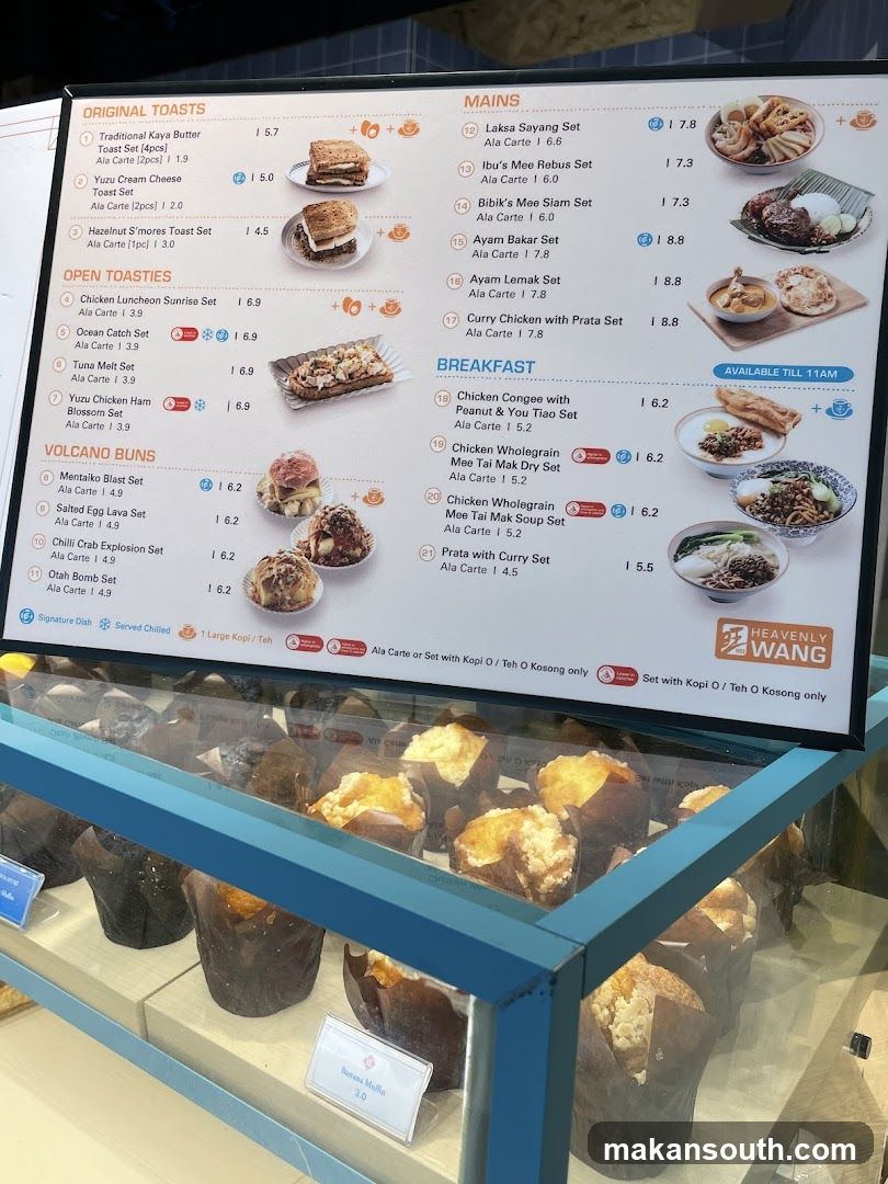 Heavenly Wang Menu Board