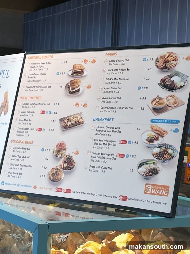 Heavenly Wang Menu Board