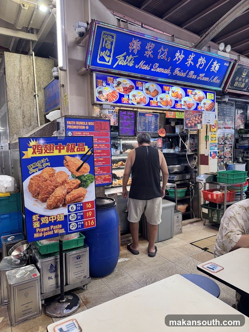 Food Stall Interior with Menu and Signage