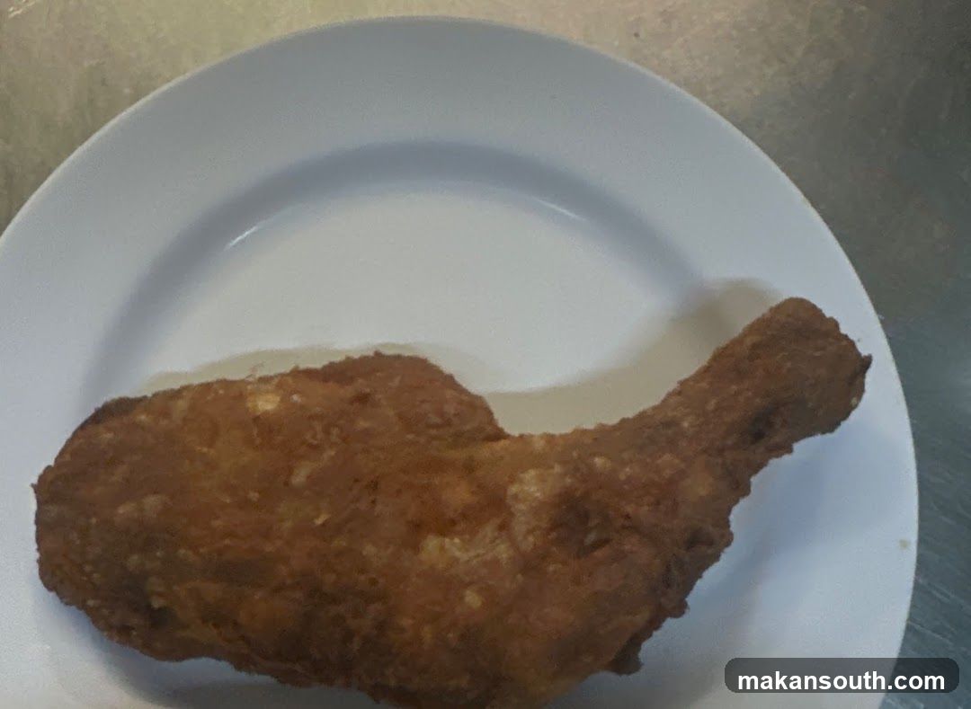 Fried Chicken Leg on Plate