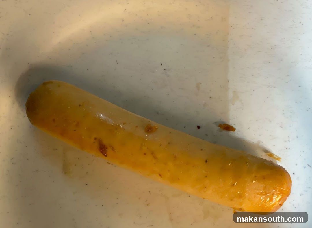 Sausage on a plate
