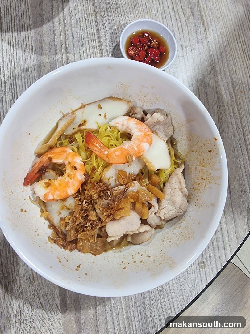 Noodle Dish with Shrimp and Tofu