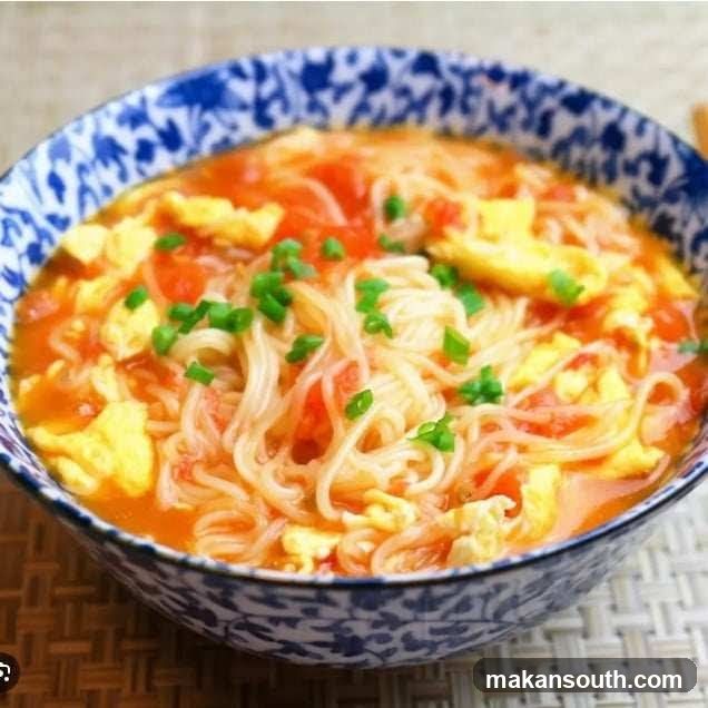 Tomato Egg Noodle Soup
