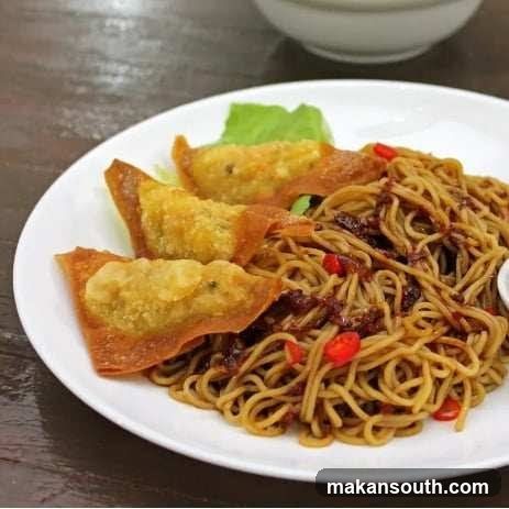 Noodle Dish with Fried Crisps