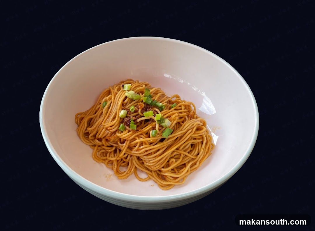 Bowl of Noodles with Green Onions