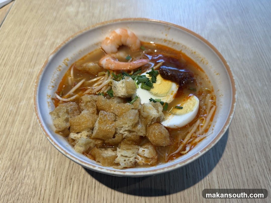 Spicy Noodle Bowl with Tofu and Shrimp