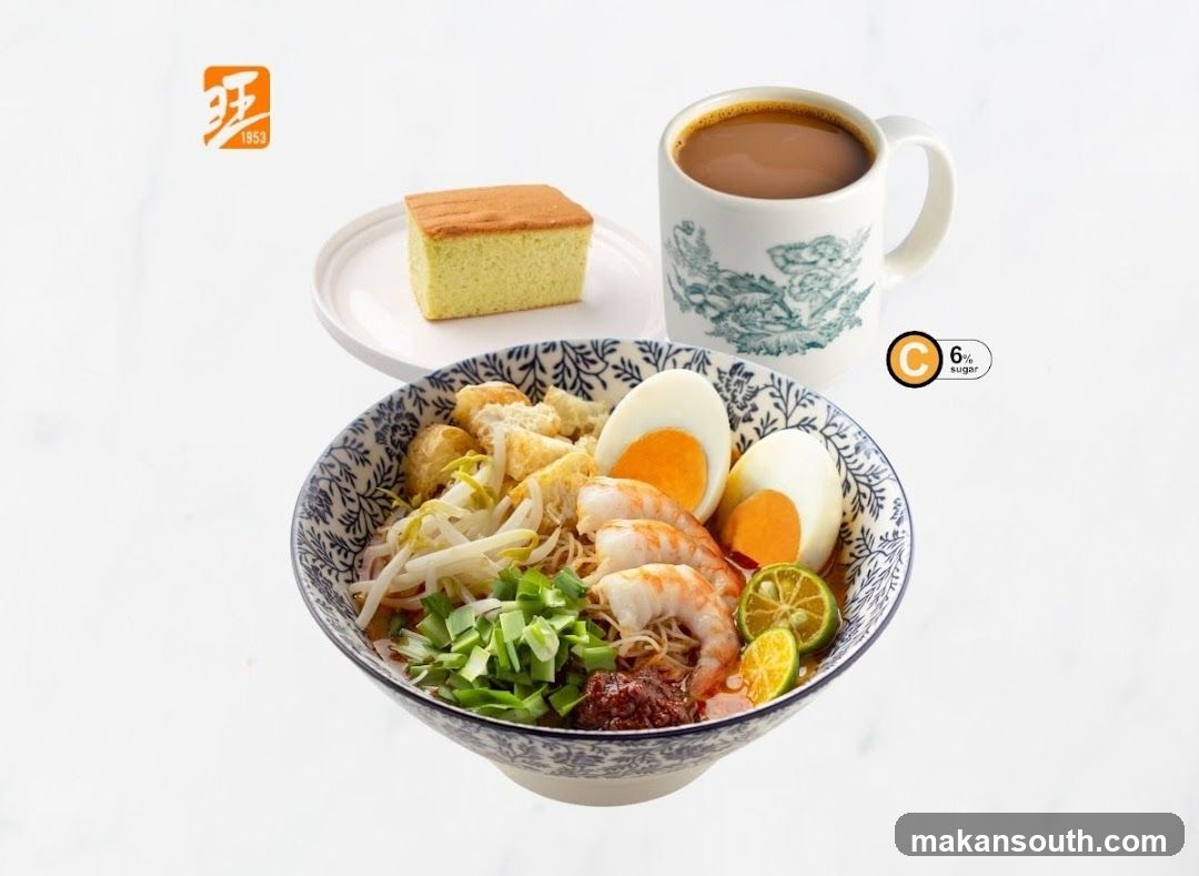 Noodle Bowl with Cake and Coffee