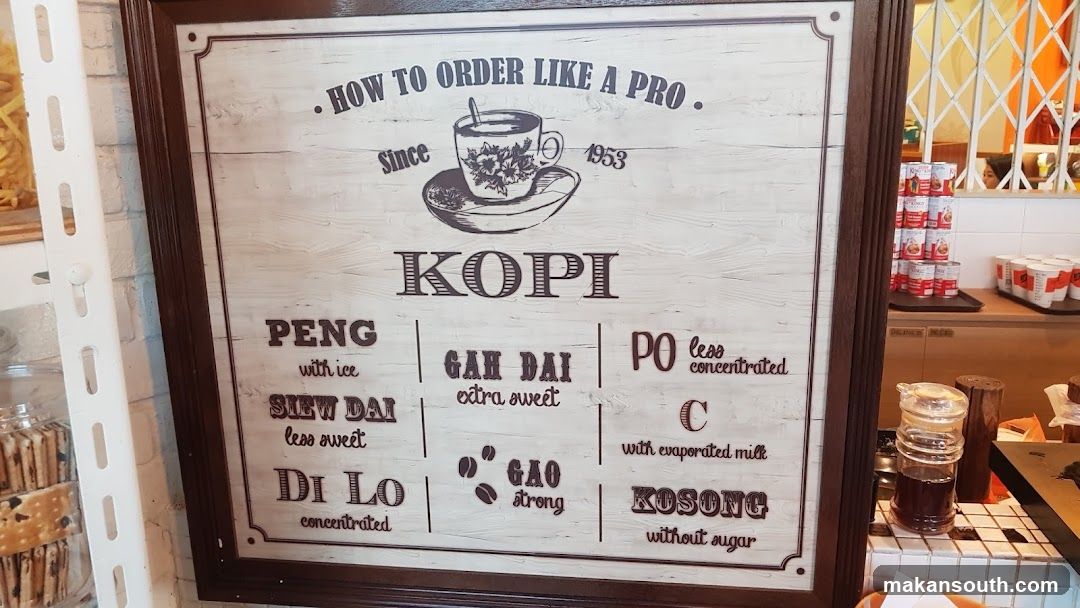 Kopi Order Guide Sign