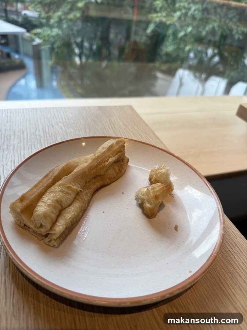 Youtiao on a plate