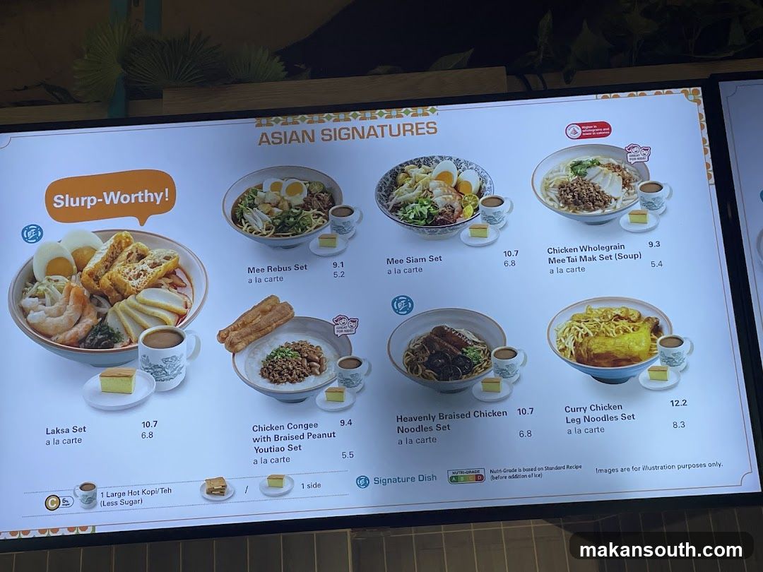 Asian Signatures Menu Board