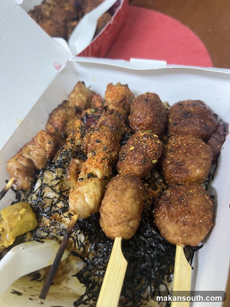 Grilled Skewers and Rice Bowl