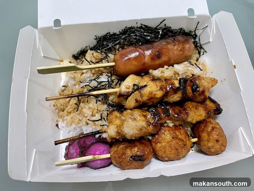 Yakitori and Sausage Rice Bowl