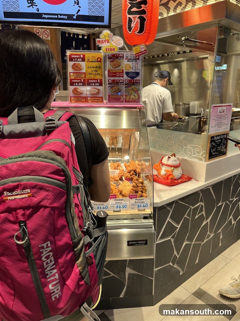 Food stall interior view