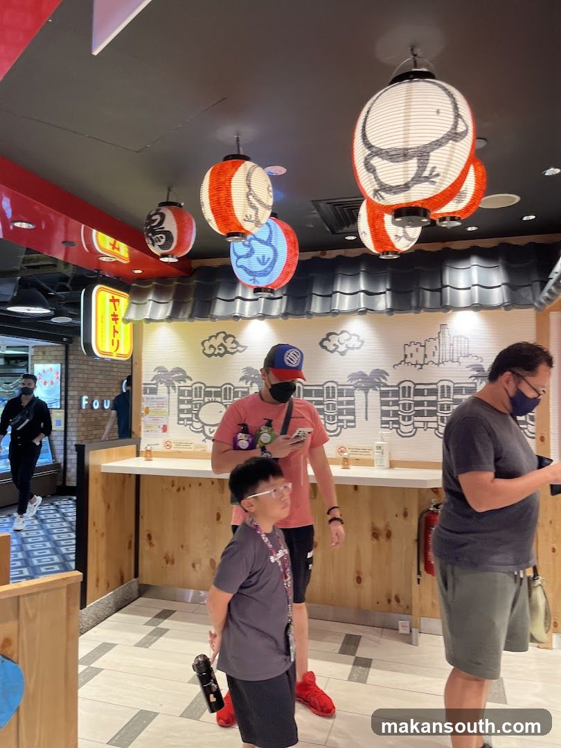 Interior of a Japanese-style restaurant or food court