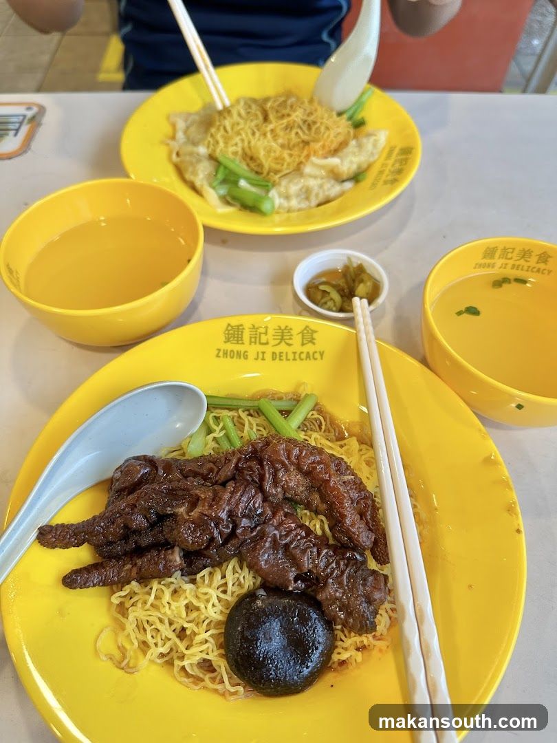 Noodle Meal with Yellow Bowls