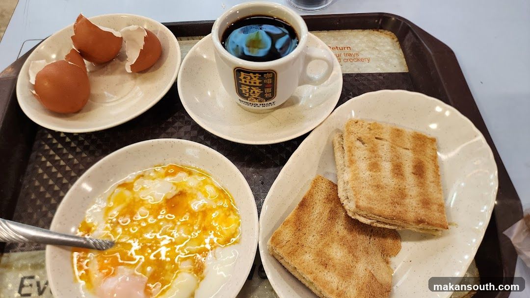 Breakfast Tray with Toast and Eggs