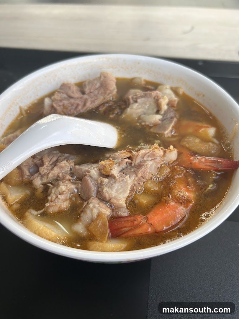 Bowl of Beef and Shrimp Soup