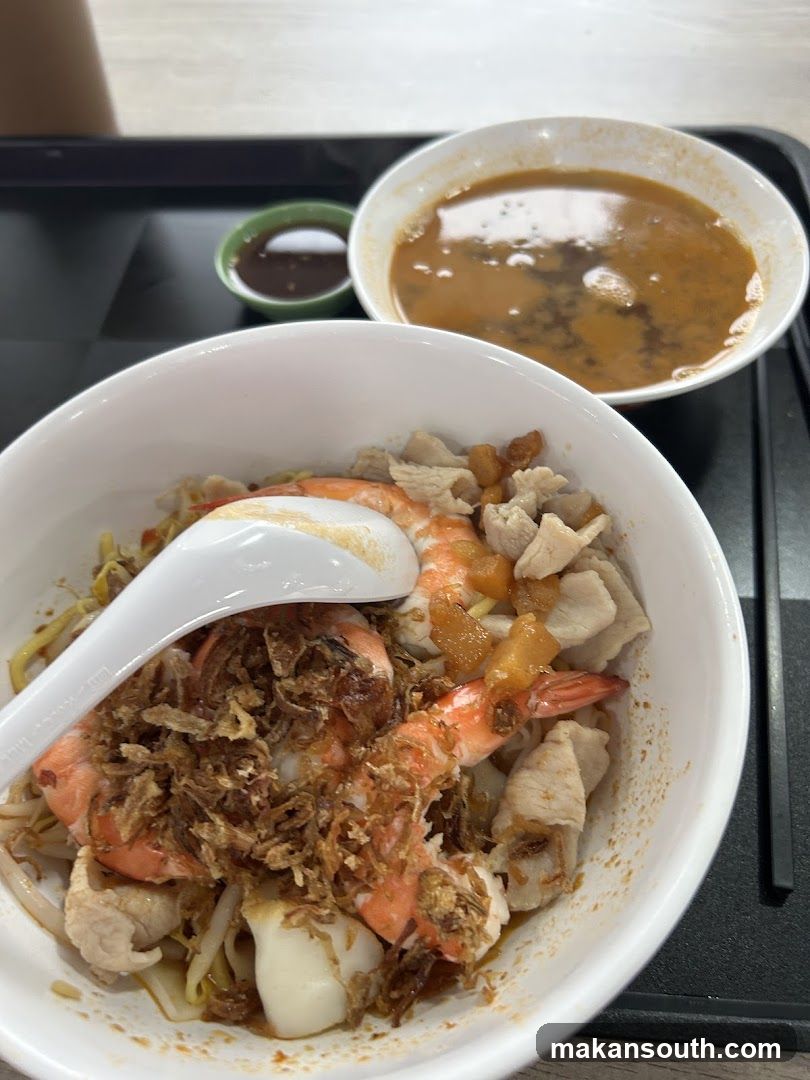 Noodle Dish with Shrimp and Tofu