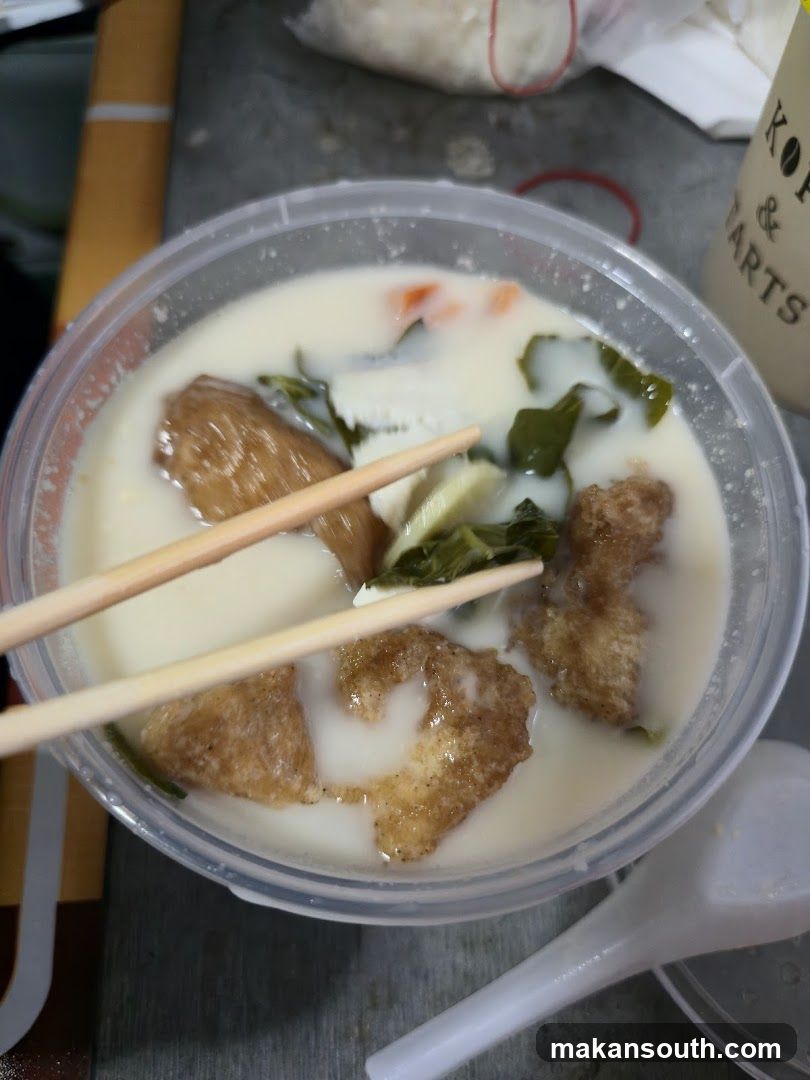 Creamy Soup with Tofu and Greens