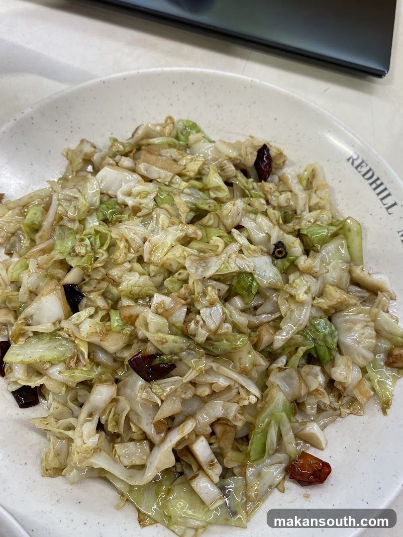 Stir-fried Cabbage with Dried Chilies