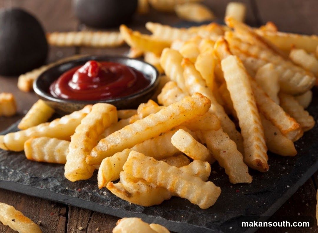 Crispy Crinkle Cut Fries with Ketchup